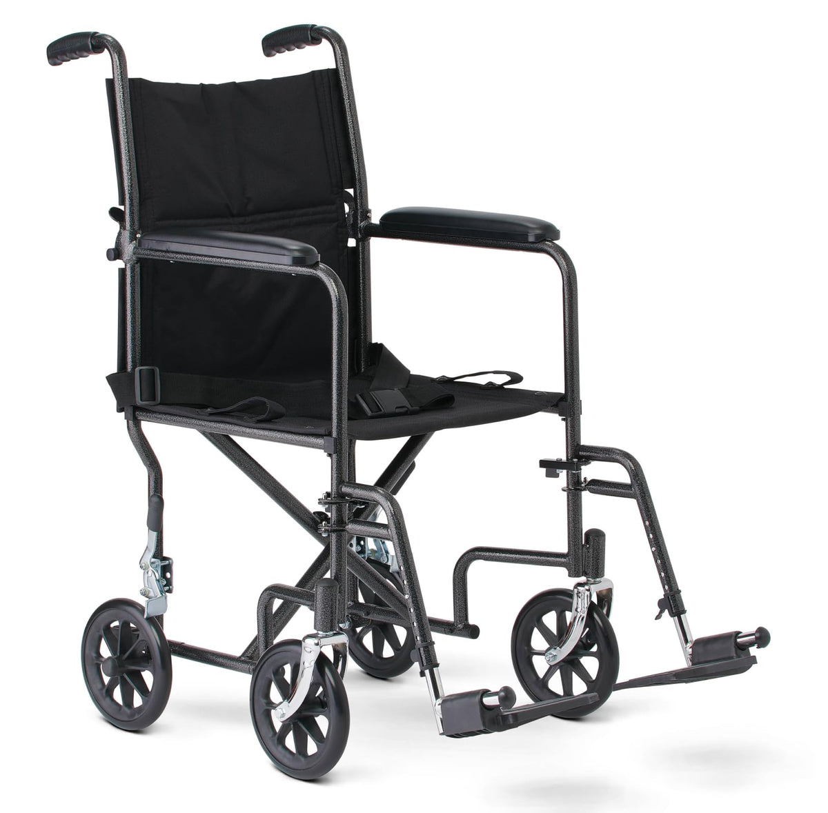 Folding Steel Transport Wheelchair with Swing-Away Footrests N298249
