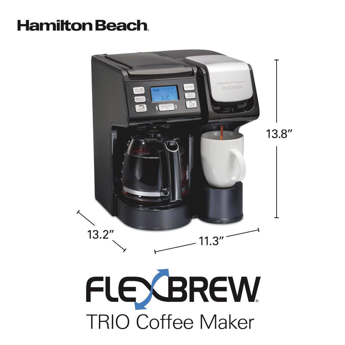 2-Way Coffee Maker with K-Cup Pods or Grounds, Black P8698