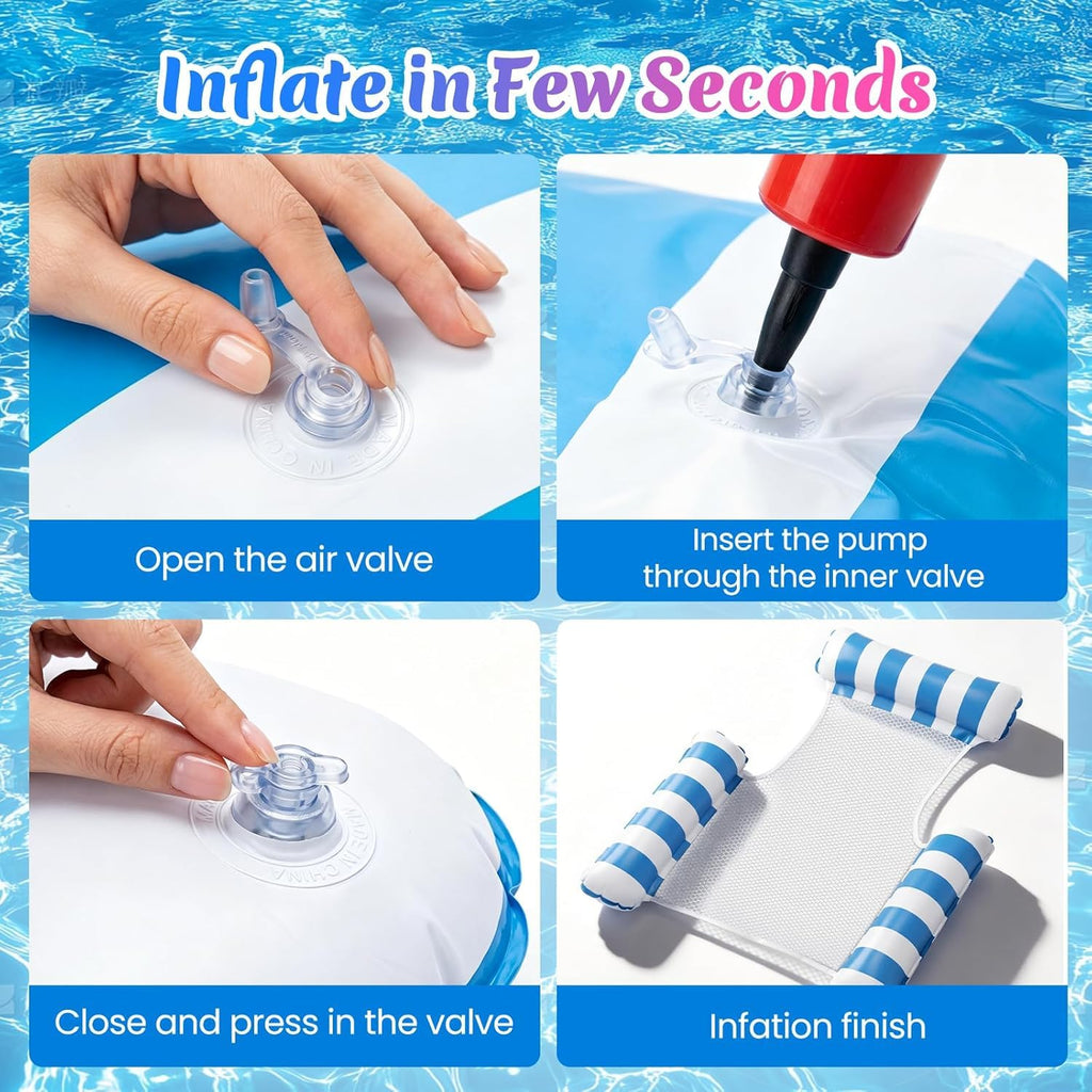 4 Pack Inflatable Pool Float Chair E8892