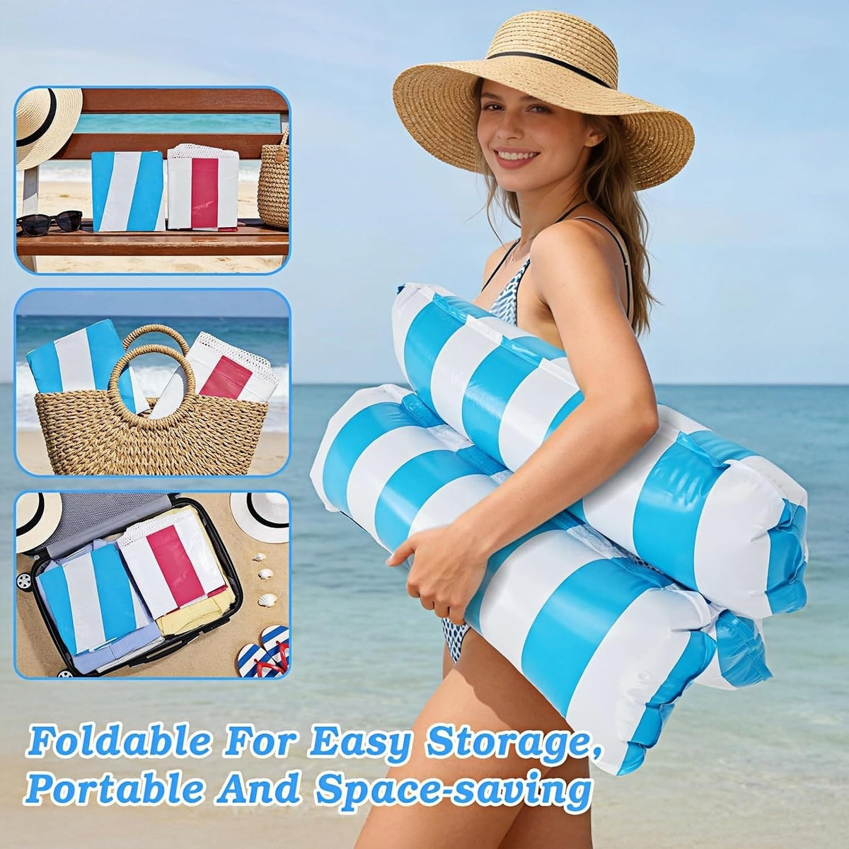 4 Pack Inflatable Pool Float Chair E8892