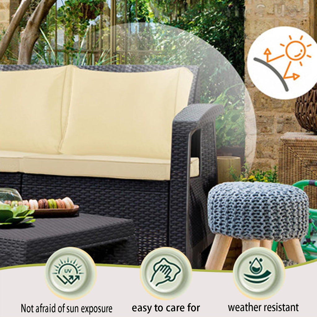 Light Blue 14-Piece Water-Repellent Outdoor Replacement Cushions Set O194586