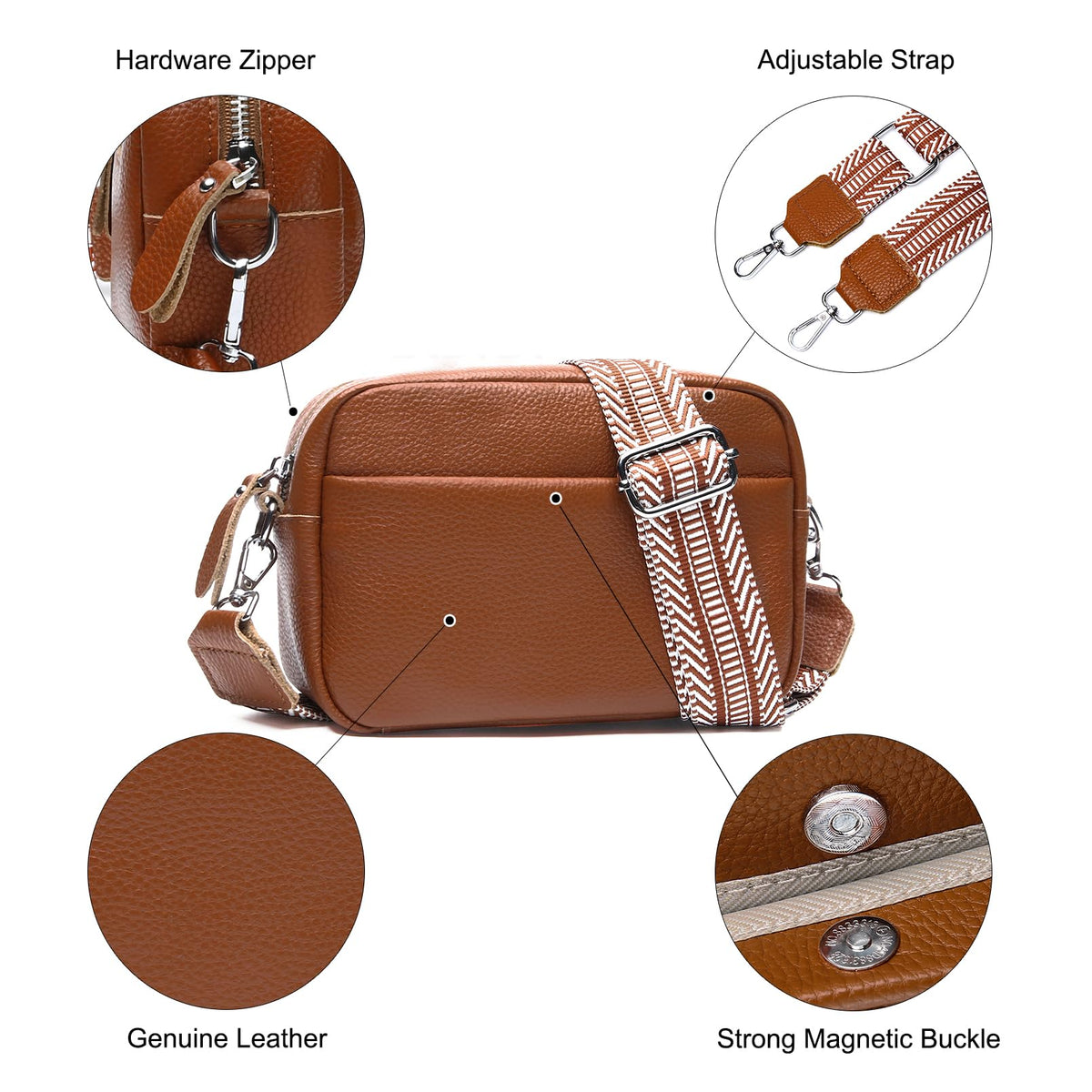 Small Leather Crossbody Bag Z877