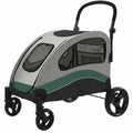 Extra Large Foldable Dog Stroller with Wheels and Brakes C694
