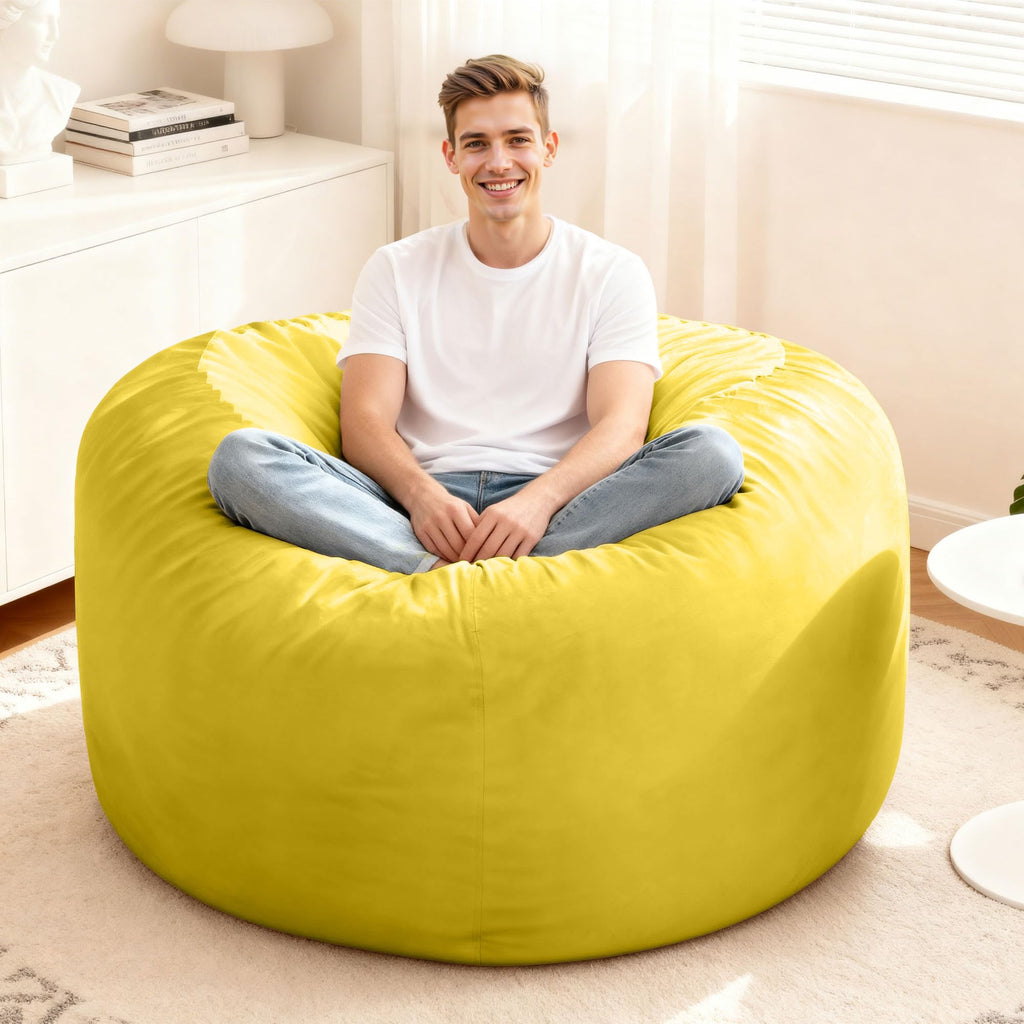 Giant 4' Memory Foam Bean Bag Chair with Microfiber Cover T720