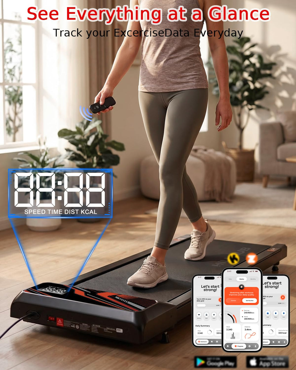 2.5HP Treadmill with Handle Bar Z686606