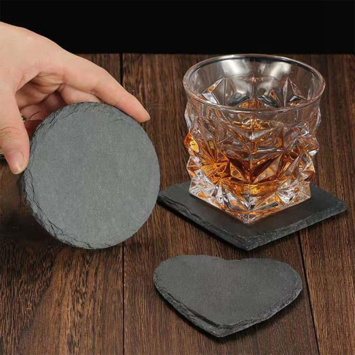Natural Stone Decorative Cup Coaster Set X956