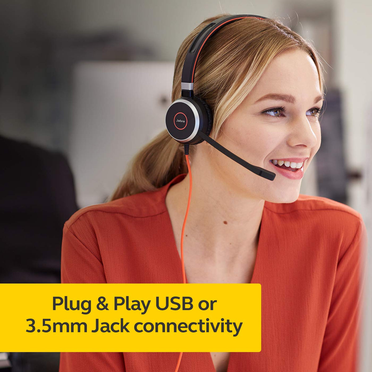 Wired Stereo Headset with 3.5mm Jack/USB Connection R739559