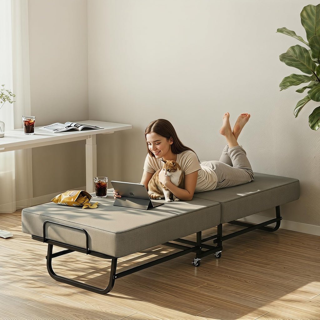 Folding Bed on Wheels I5996