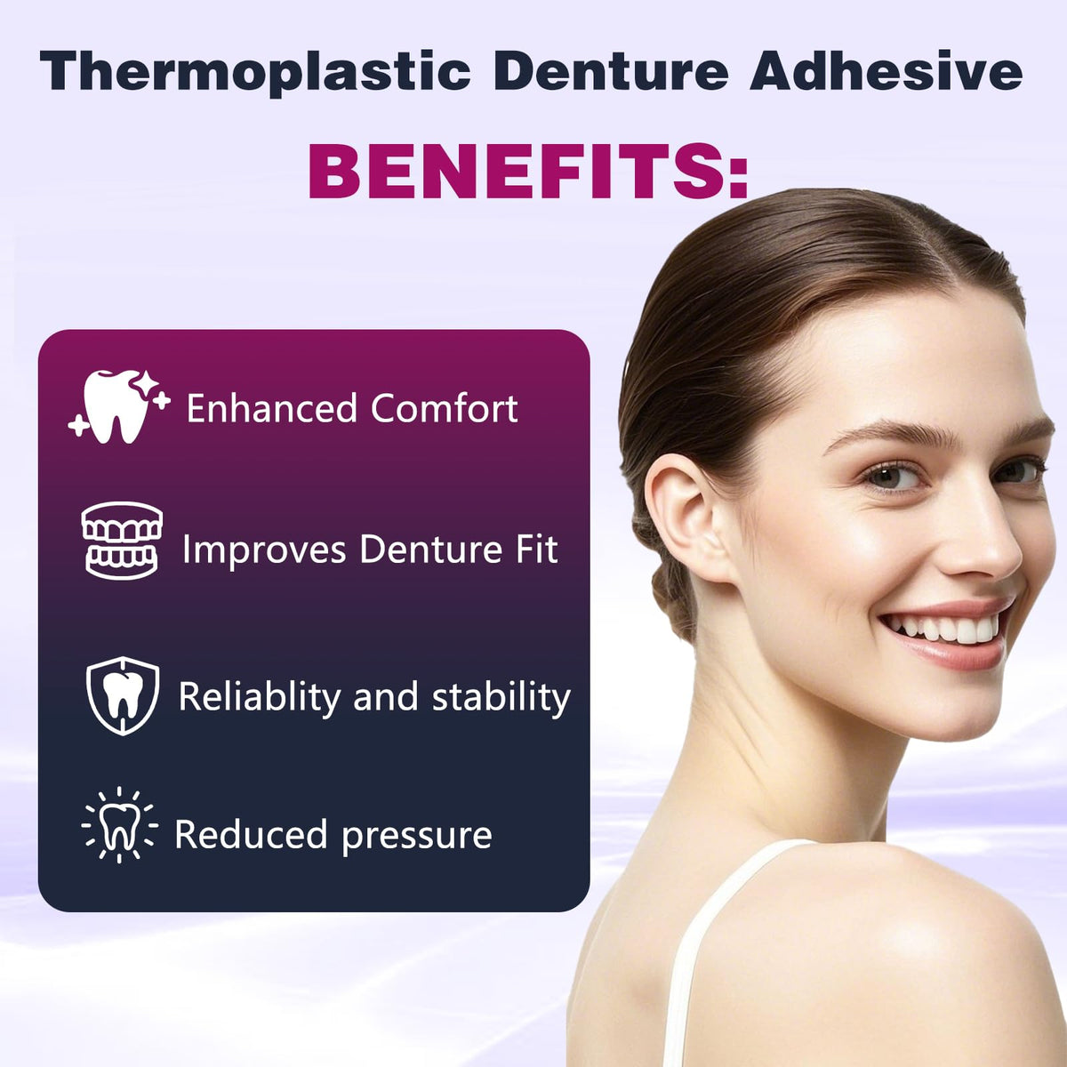 2Pcs Thermoplastic Denture Adhesive R57443