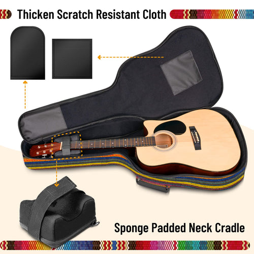 0.65in Thick Sponge Padded Acoustic Guitar Bag O389
