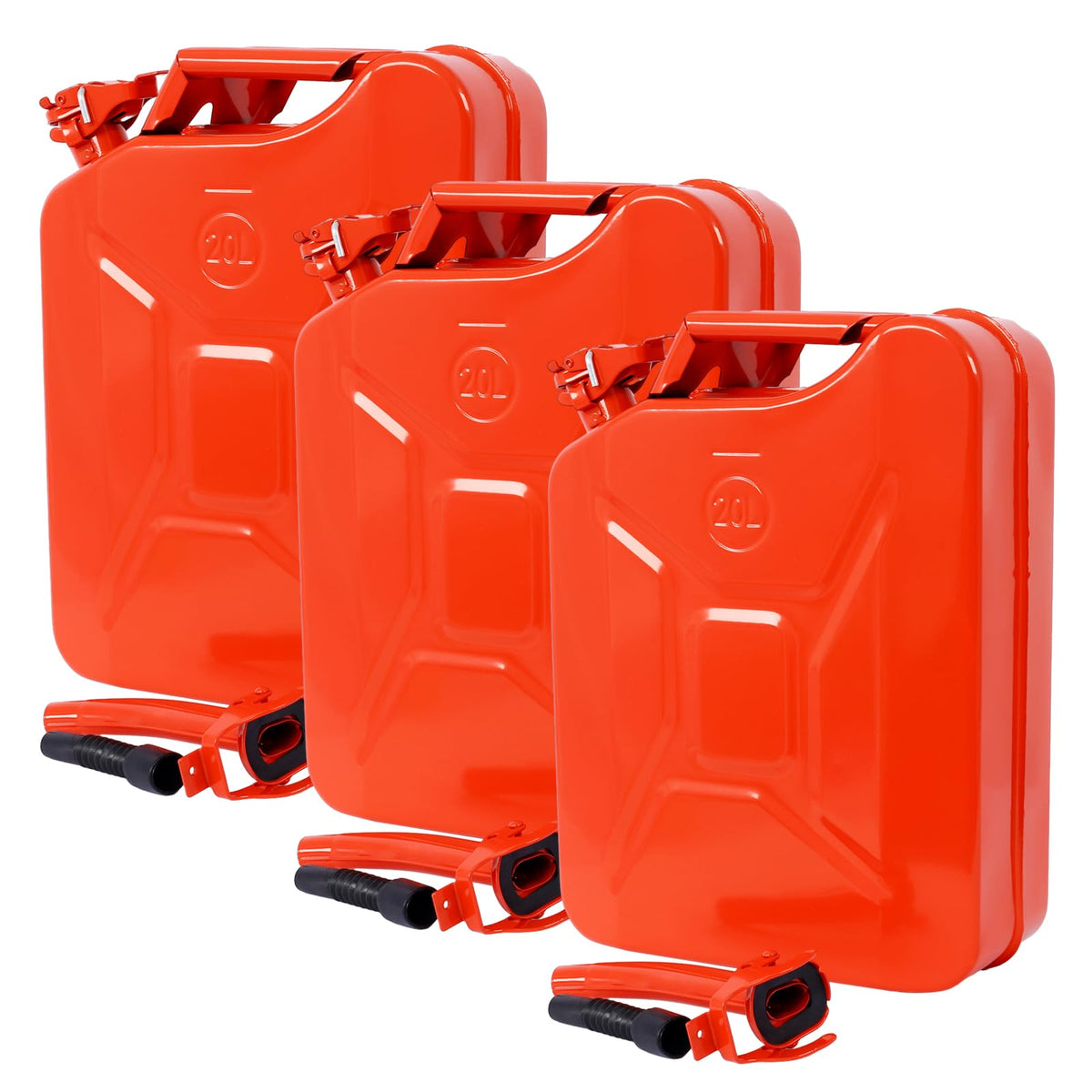 5 Gallon Steel Jerry Fuel Can Set of 3 K220