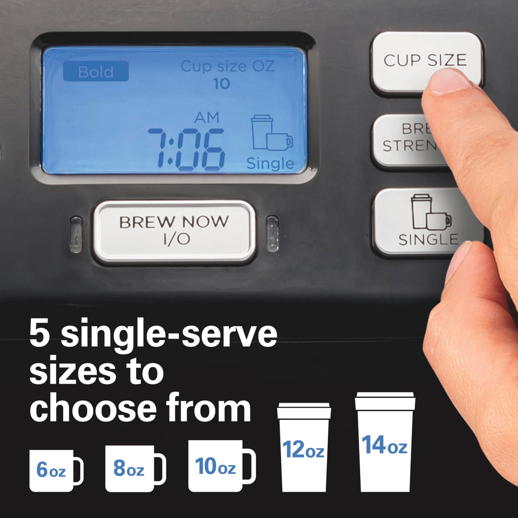 2-Way Coffee Maker with K-Cup Pods or Grounds, Black P8698