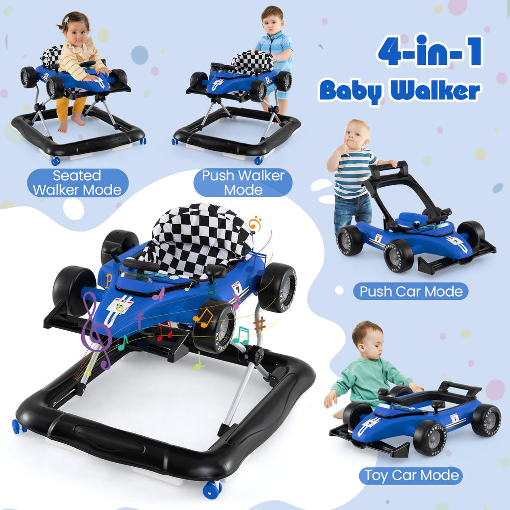 Foldable Baby Walker with Adjustable Heights and Wheels Q185