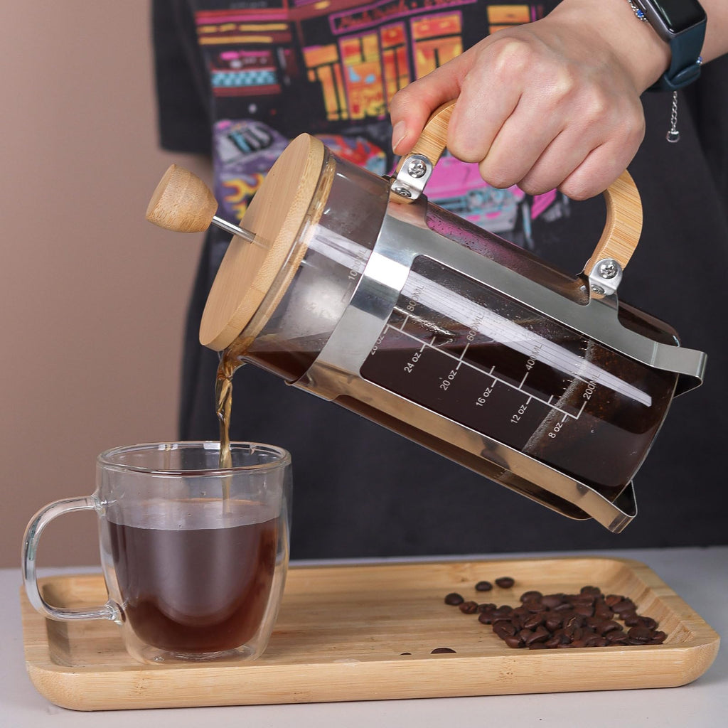 34 oz French Press Coffee Maker with Bamboo Lid R625400