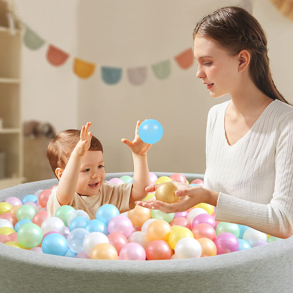Pack of 100 200 500 BPA Free Non-Toxic Crush Proof Plastic Ball Pit Balls L472537