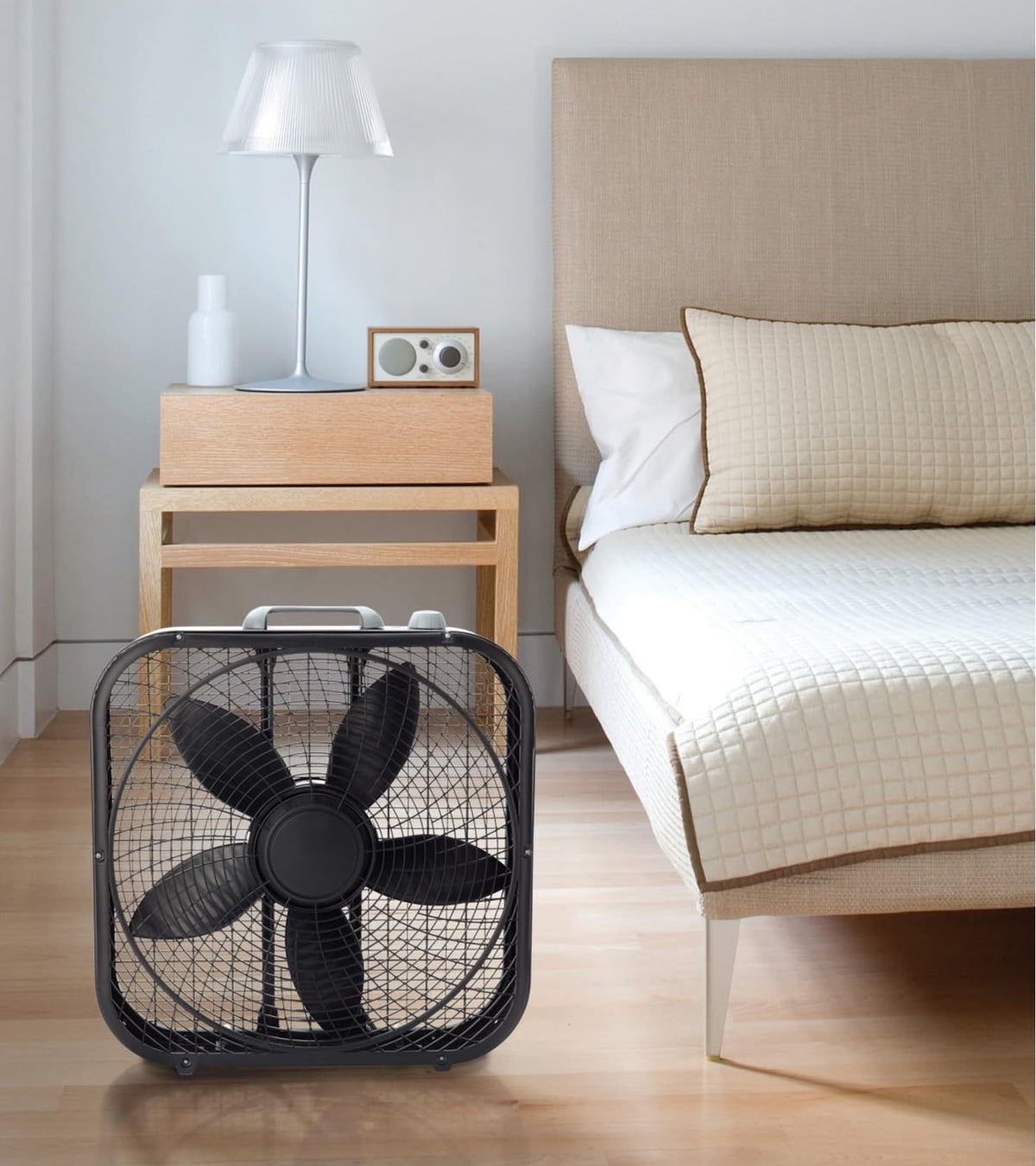 20" Weather Resistant Box Fan, 3-Speeds, Black S35557