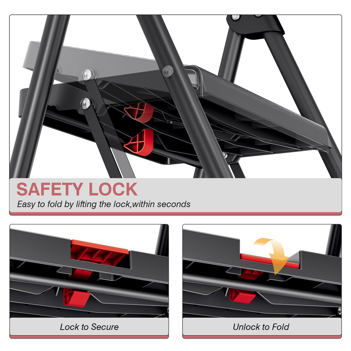 2 Step Steel Step Ladder with Handrail Z373160