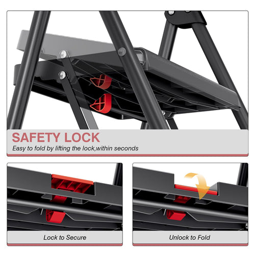 2 Step Steel Step Ladder with Handrail Z373160