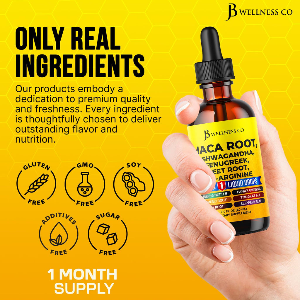 Organic Maca Root Liquid Drops with Ashwagandha 2oz L26144
