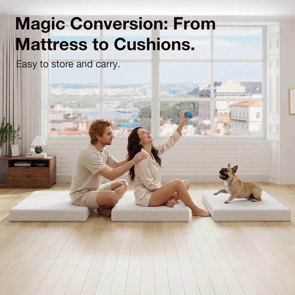 4 Inch Memory Foam Tri-fold Mattress Topper F8970