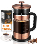 34 Ounce Stainless Steel French Press Coffee Maker W472254