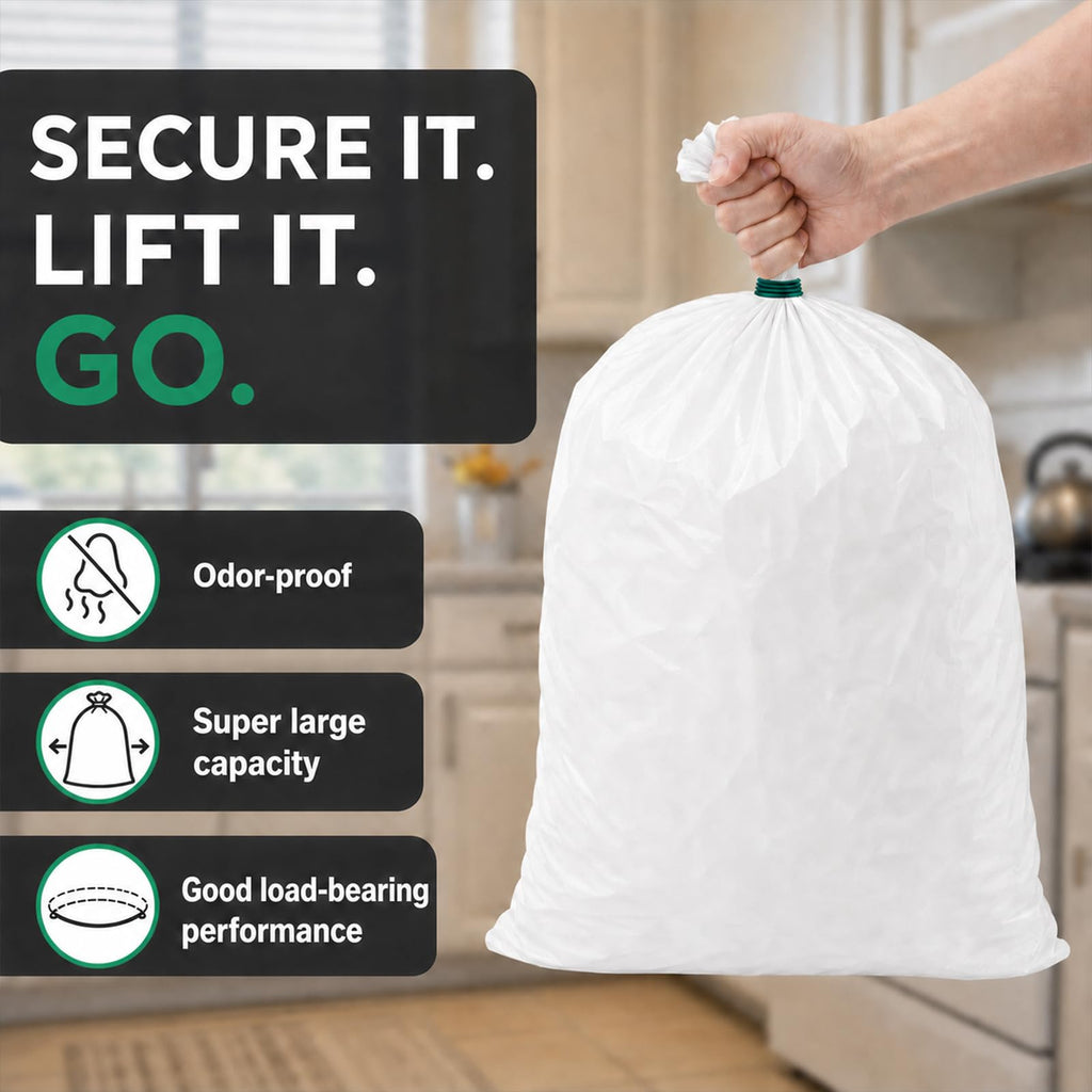60pack 2.6 Mil 18 Gal Trash Compactor Bags N14843