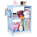 Sky Blue Kids Nightstand with Hooks and Holder C133
