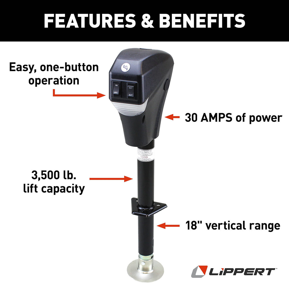3,500 lb Electric Trailer Tongue Jack C155009
