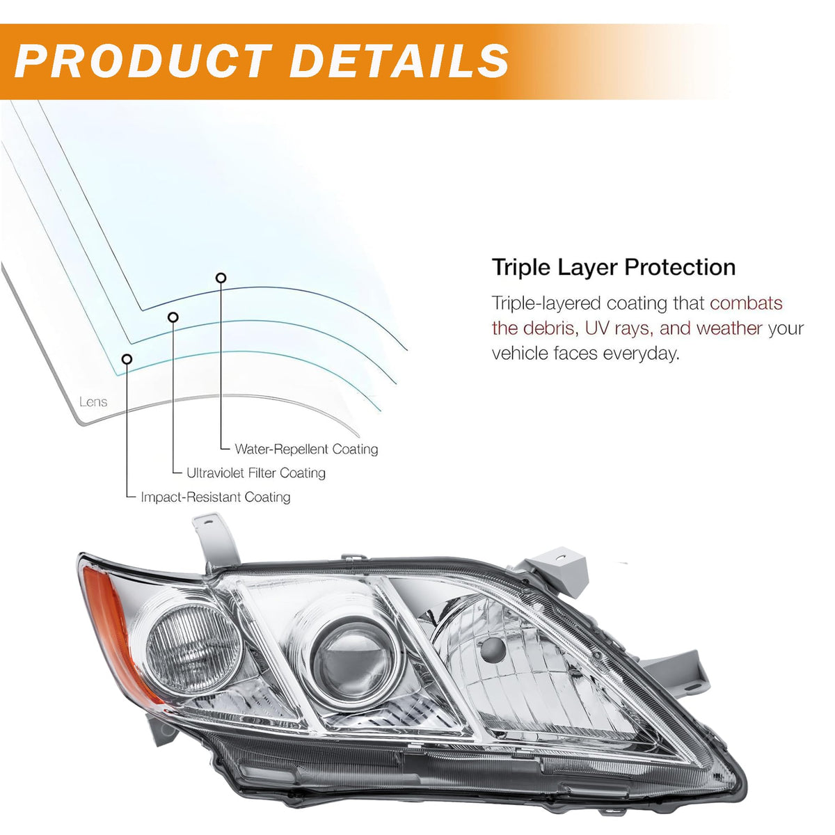 Headlight Assembly for Toyota Camry A74700