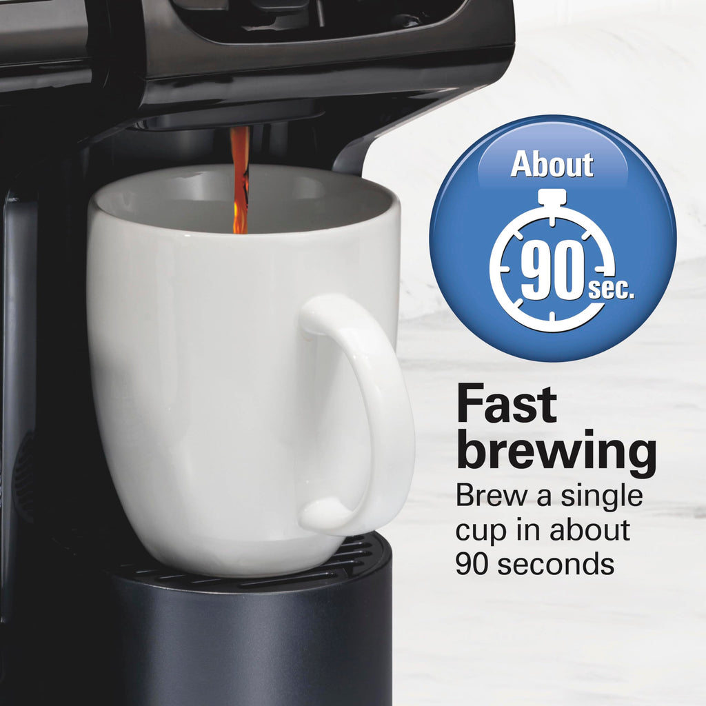 2-Way Coffee Maker with K-Cup Pods or Grounds, Black P8698