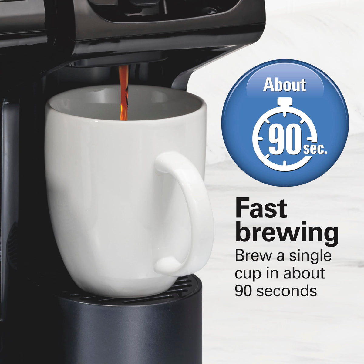 2-Way Coffee Maker with K-Cup Pods or Grounds, Black P8698