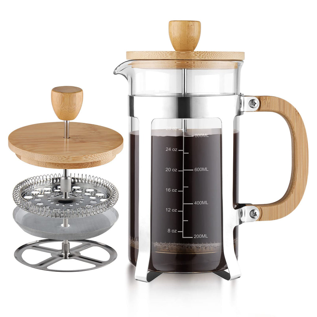 34 oz French Press Coffee Maker with Bamboo Lid R625400