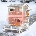 Insulated 2-Story Outdoor Cat House W47814