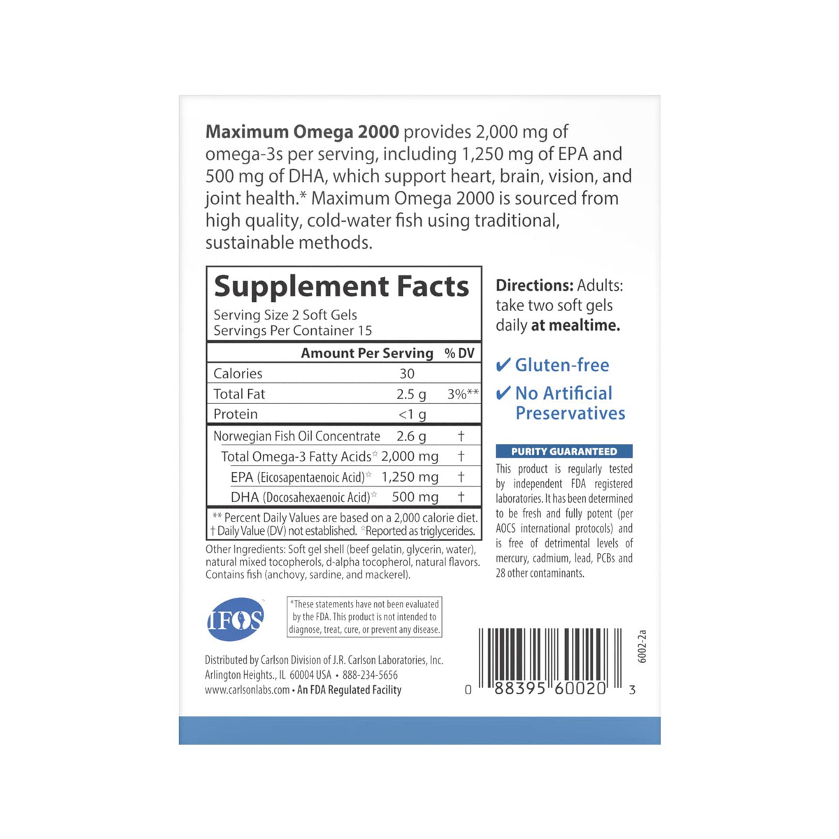 Wild-Caught Omega 2000 Softgel Pack H26950
