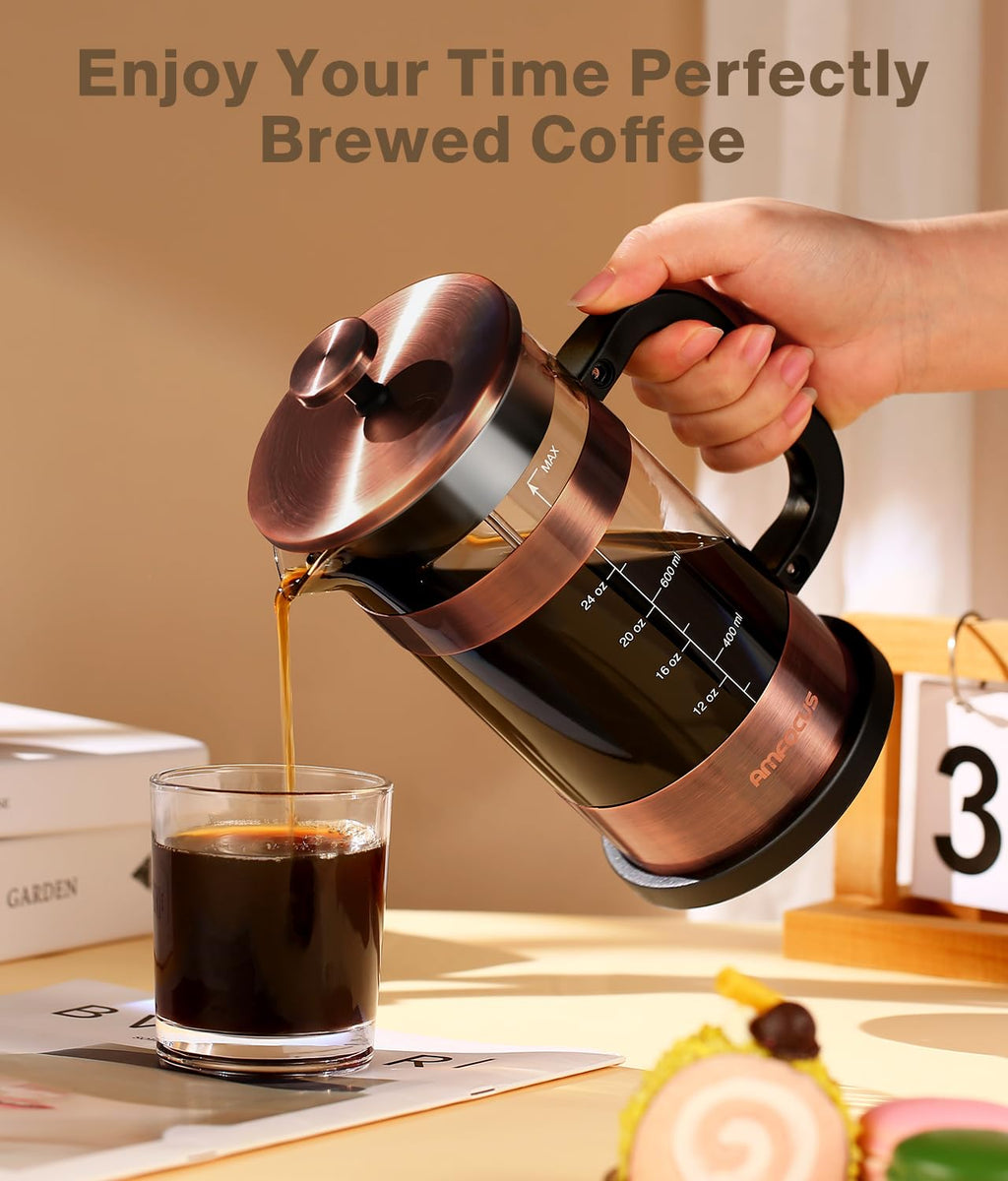 34 Ounce Stainless Steel French Press Coffee Maker W472254