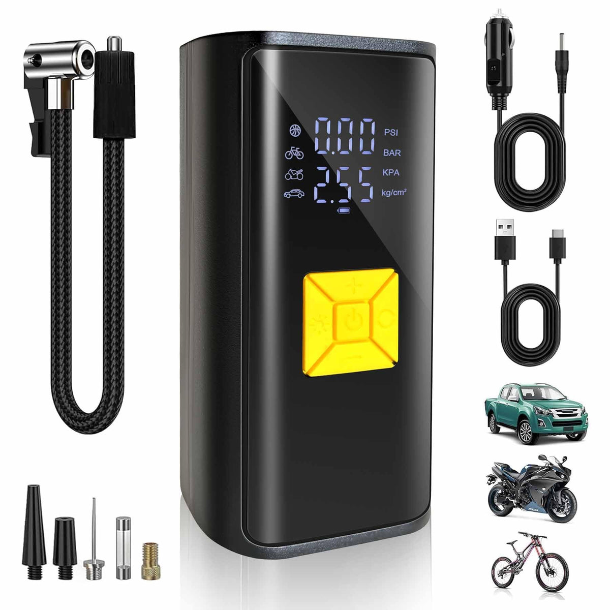 Portable Air Compressor 150 PSI Digital Tire Inflator E677