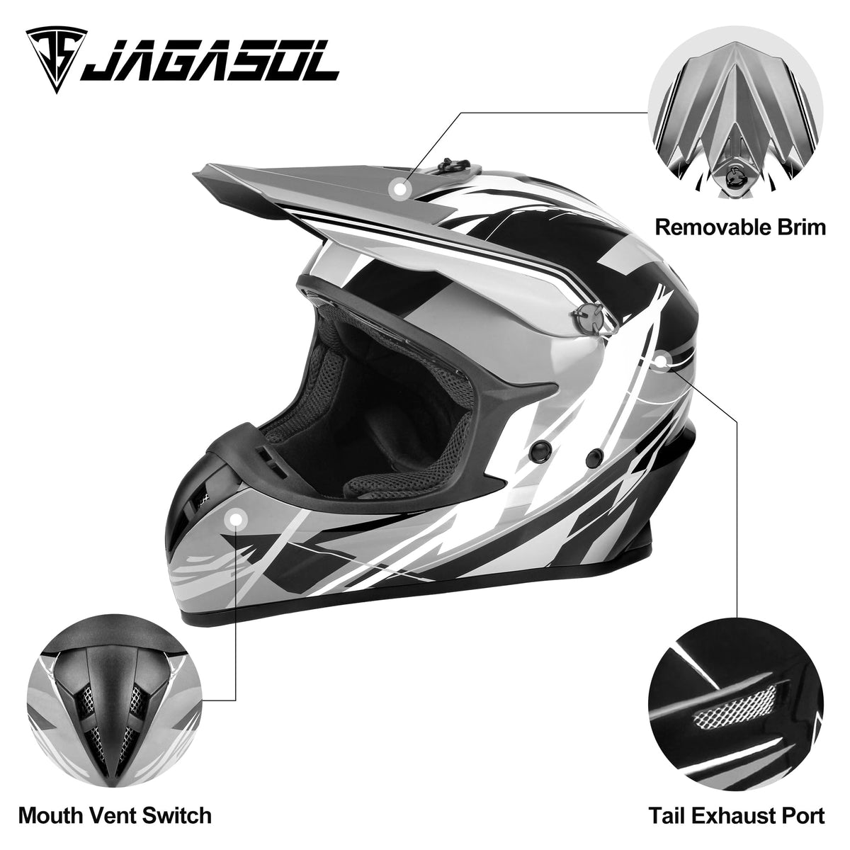 DOT Off Road Full Face Motorcycle Helmet O947220