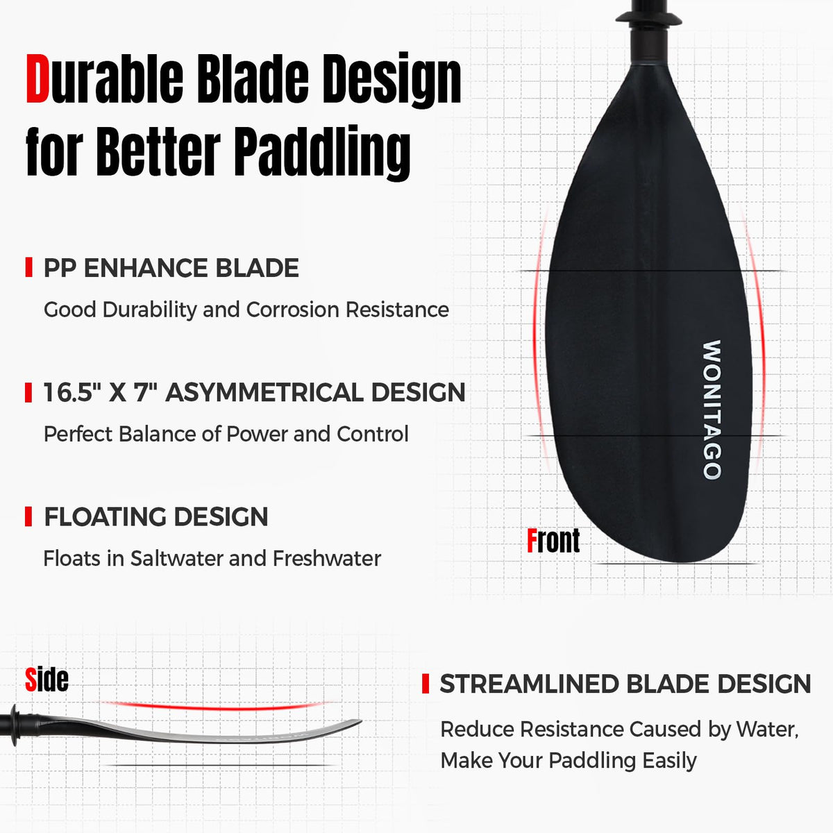 Adjustable Lightweight Kayak Paddle J85813