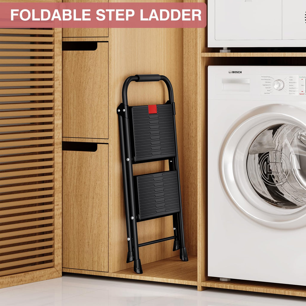 2 Step Steel Step Ladder with Handrail Z373160