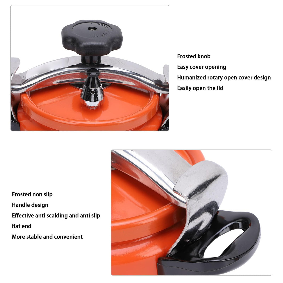 Aluminum Alloy Pressure Cooker with Double Bottom 2L E2805