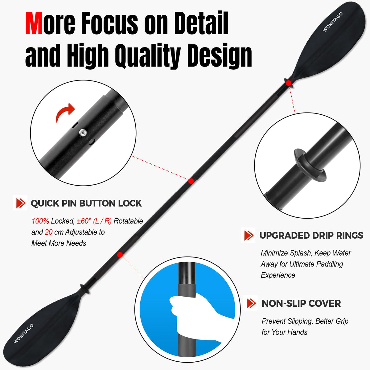 Adjustable Lightweight Kayak Paddle J85813
