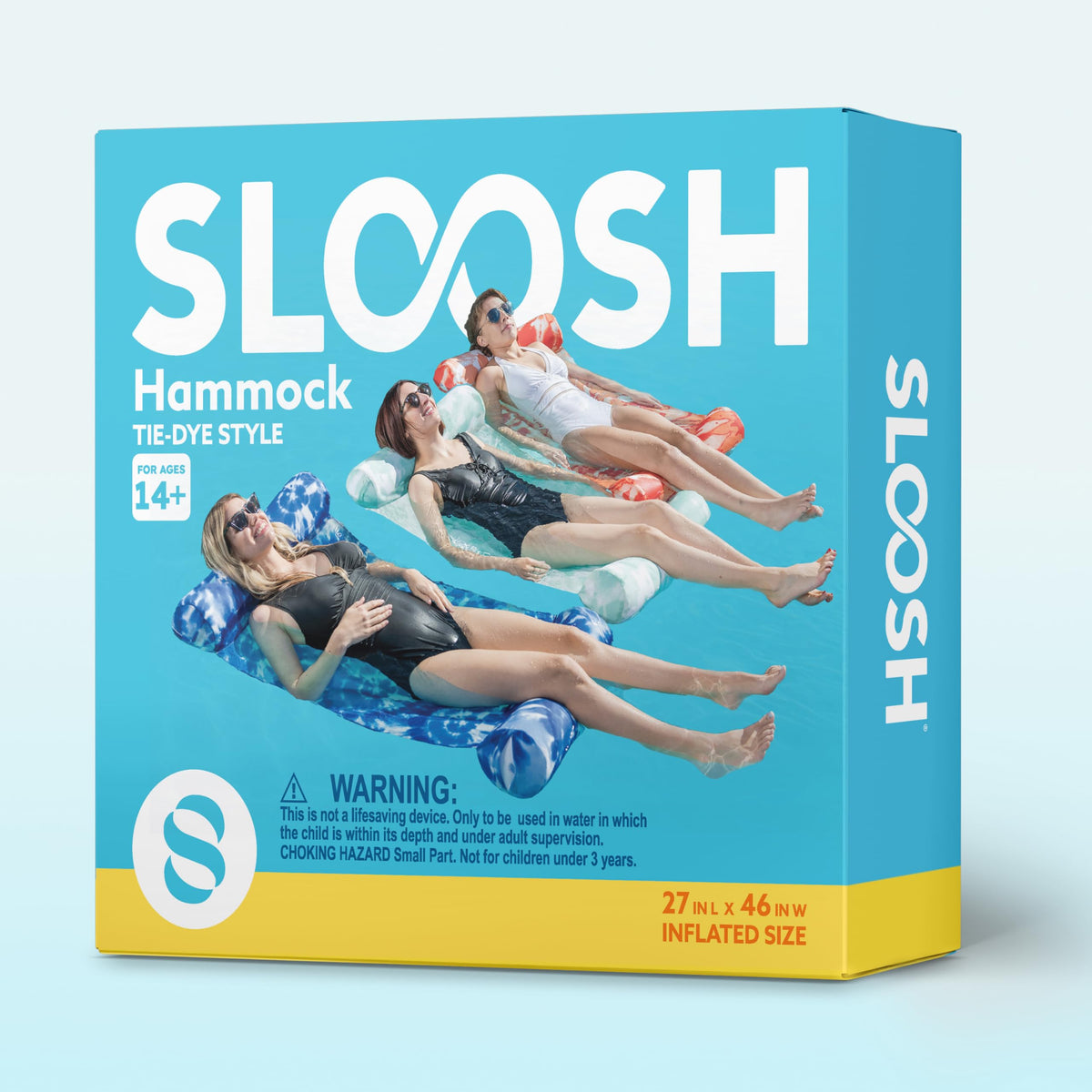 3 Pack 4-in-1 Inflatable Pool Floats Water Hammock Lounges D75006