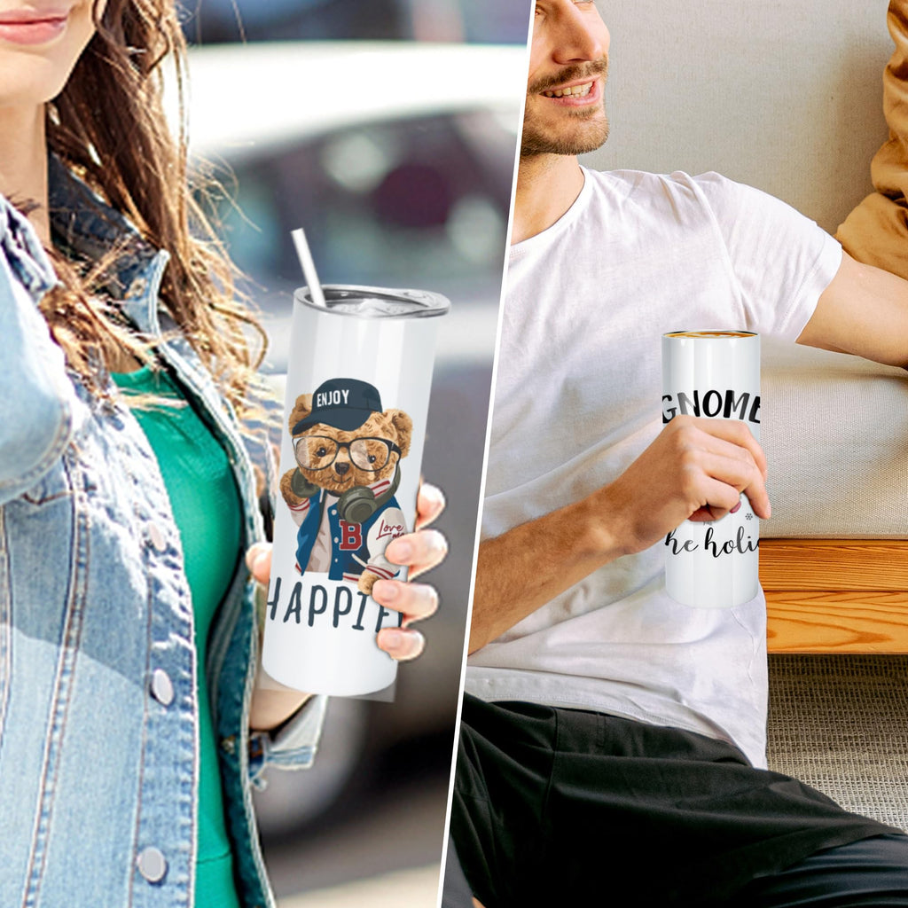 10pcs 20oz Sublimation Tumblers Stainless Steel Blanks Cups Y842