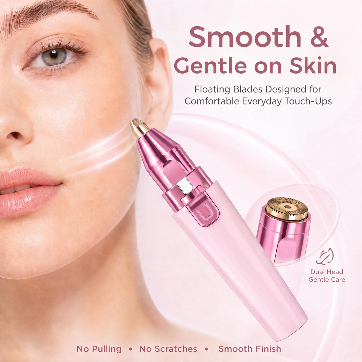 Pink USB Rechargeable Facial Hair Remover Z5267