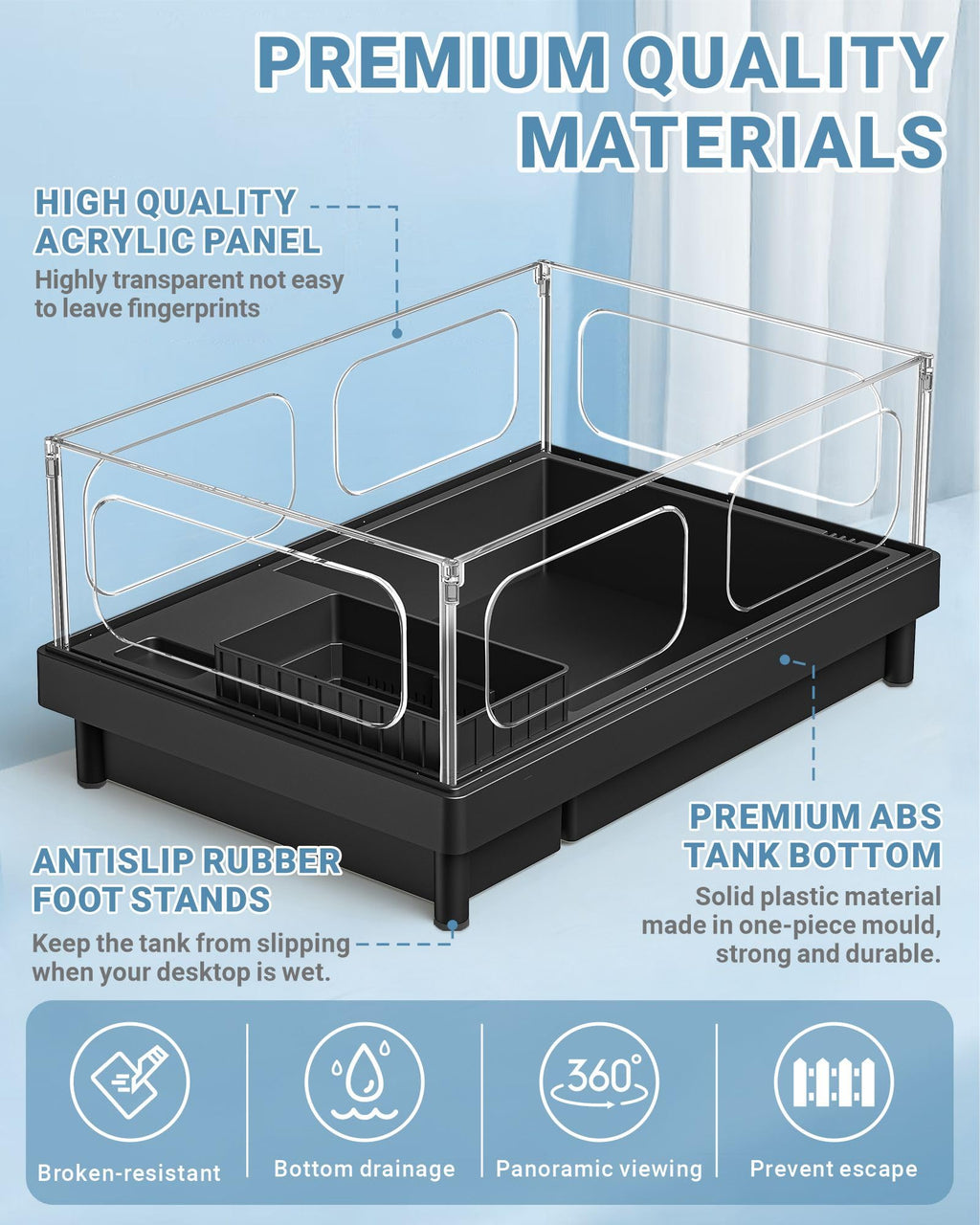 Small Turtle Tank Kit with Adjustable Lamp and Filter O407