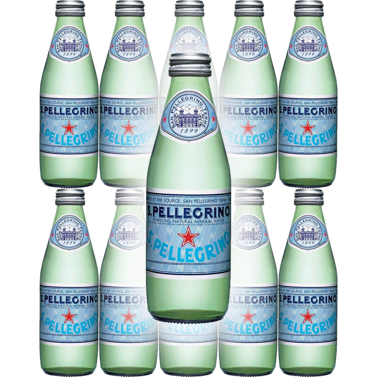 Sparkling Natural Mineral Water 8.45oz Glass Bottle Pack of 10 G620732