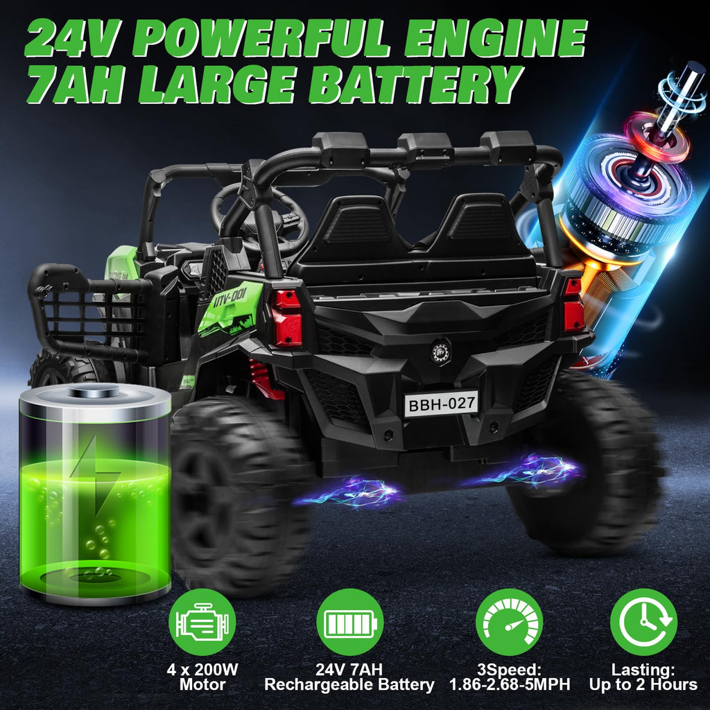 Green 2-Seater Ride On Car Truck D70201