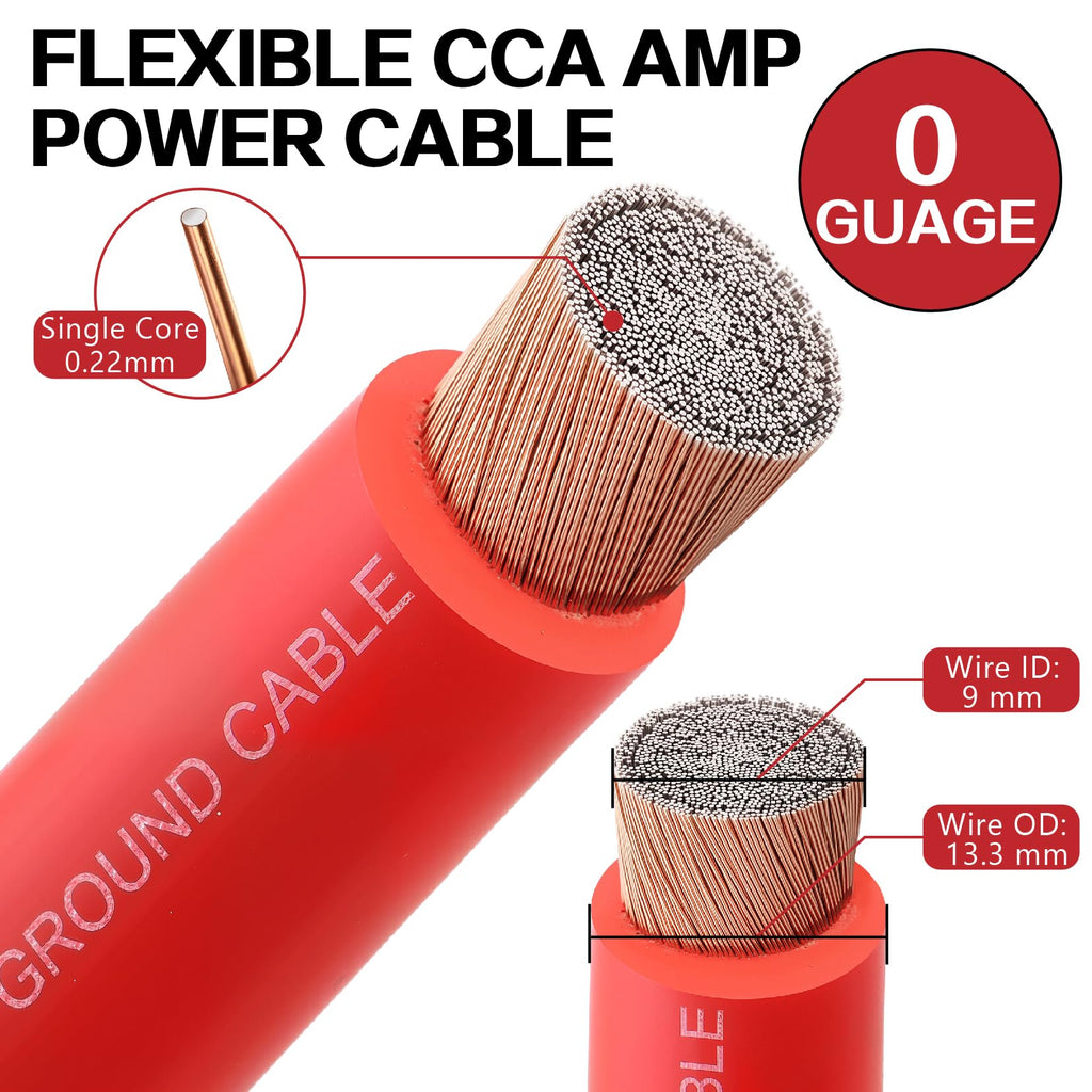 0 Gauge CCA Amplifier Wiring Kit C3476