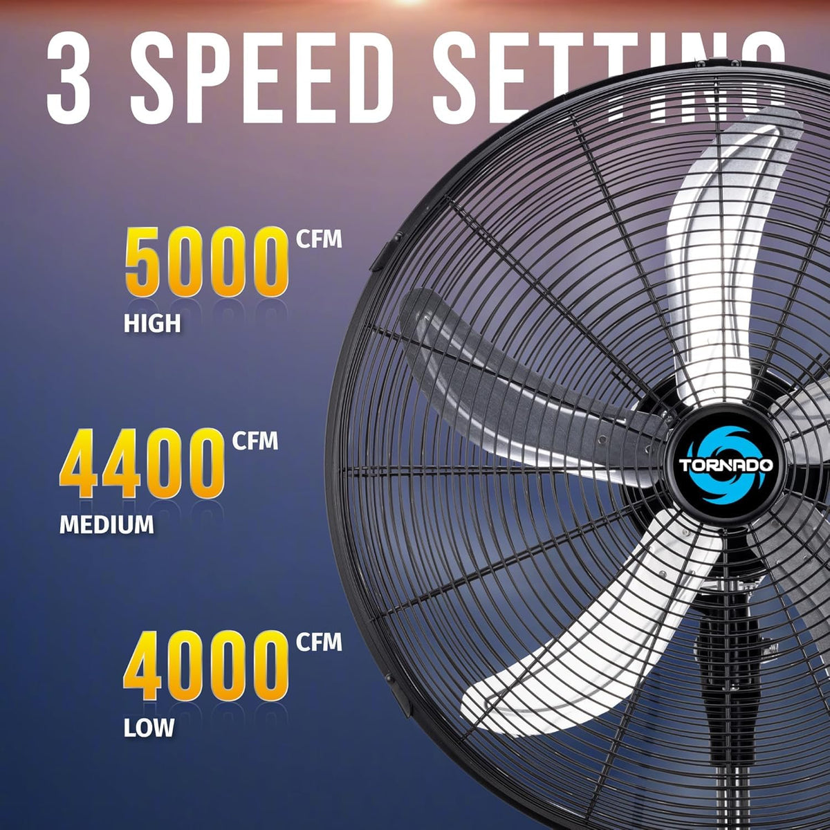 20 Inch High Velocity Oscillating Pedestal Fan E92765