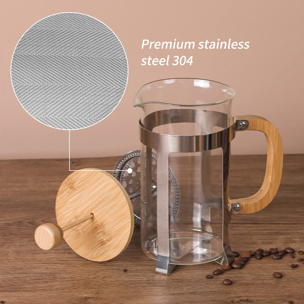34 oz French Press Coffee Maker with Bamboo Lid R625400